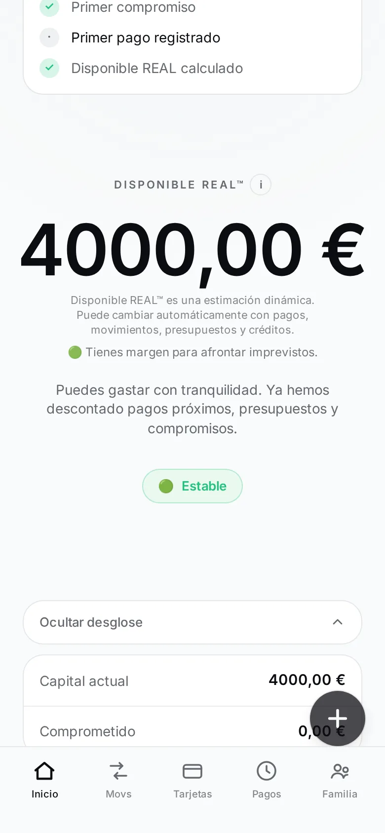 Captura real de LosReales+ — Disponible REAL